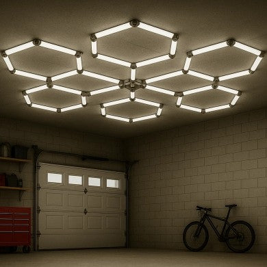 LED Hexagon Lights, 6HEX, 306W, White Light — image 1