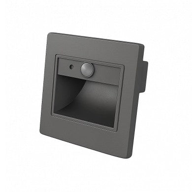 LED Step Light, Square, Grey, 1W, Sensor, Neutral Light — image 1