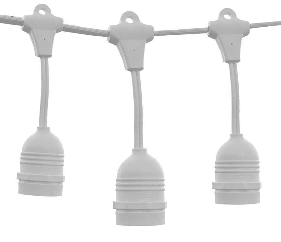 LED Outdoor String Light, White, 6m, 10Pcs., Suspended Sockets, without Bulbs — image 1
