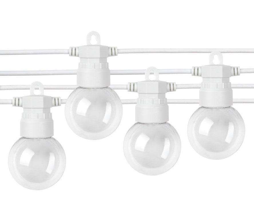 LED Outdoor String Light, White, 8m, 10Pcs., 3W, Warm Light — image 2