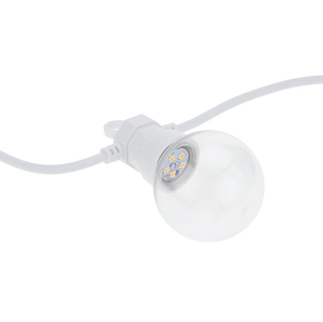 LED Outdoor String Light, White, 8m, 10Pcs., 3W, Warm Light — image 4