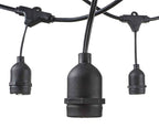 LED Outdoor String Light, Black, 6m, 10Pcs., Suspended Sockets, without Bulbs — image 1