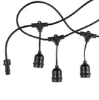 LED Outdoor String Light, Black, 6m, 10Pcs., Suspended Sockets, without Bulbs — image 3