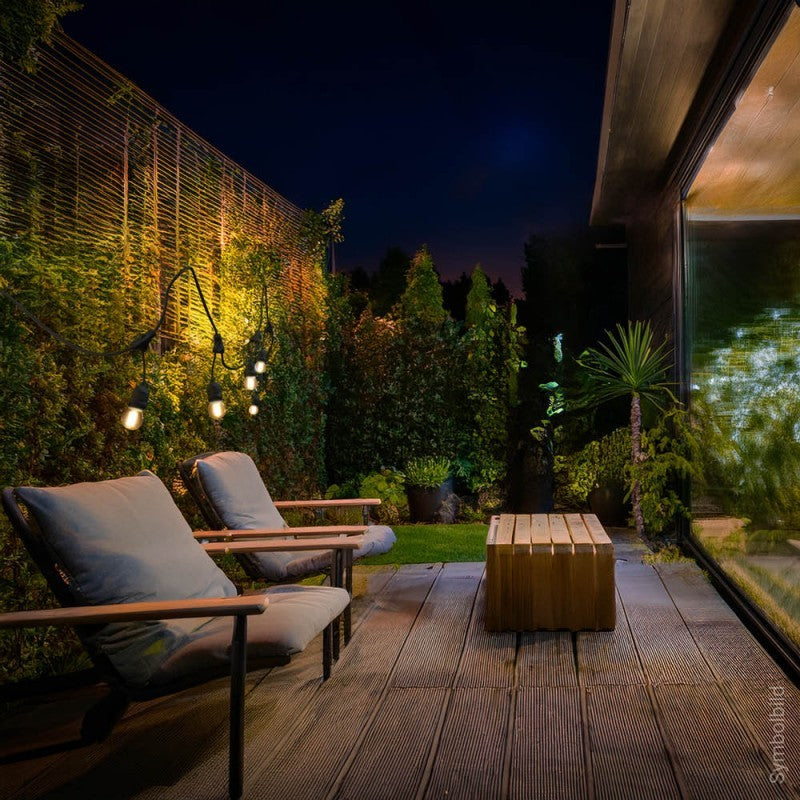 LED Outdoor String Light, Black, 6m, 10Pcs., Suspended Sockets, without Bulbs — image 6