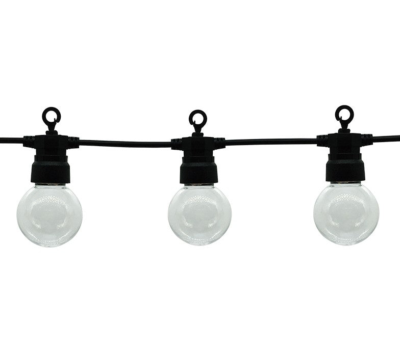 LED Outdoor String Light, Black, 8m, 10Pcs., 3W, White Light — image 1