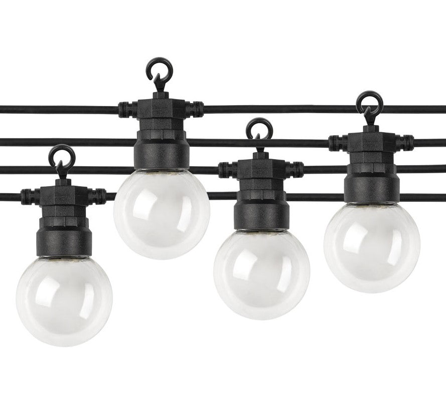LED Outdoor String Light, Black, 8m, 10Pcs., 3W, White Light — image 2