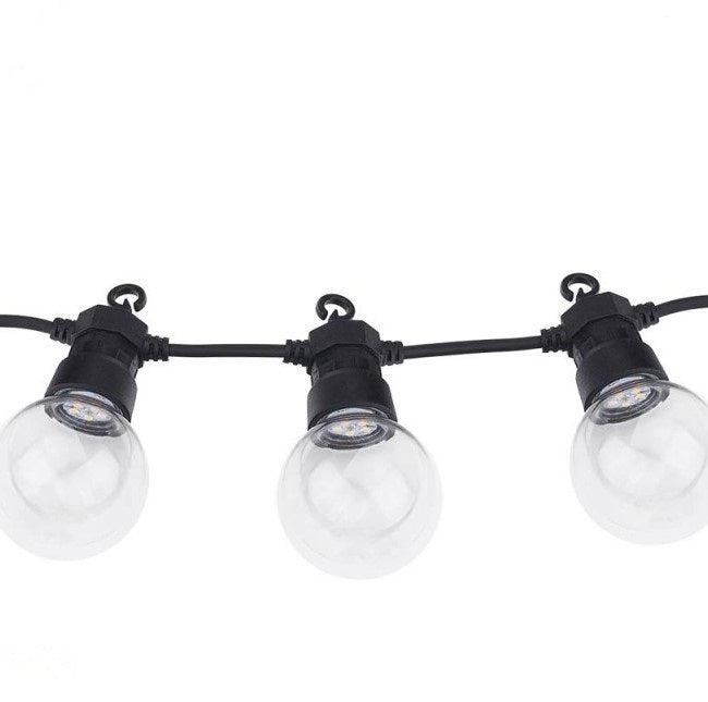 LED Outdoor String Light, Black, 8m, 10Pcs., 3W, White Light — image 3