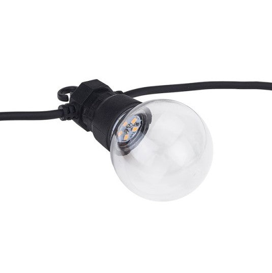 LED Outdoor String Light, Black, 8m, 10Pcs., 3W, White Light — image 4