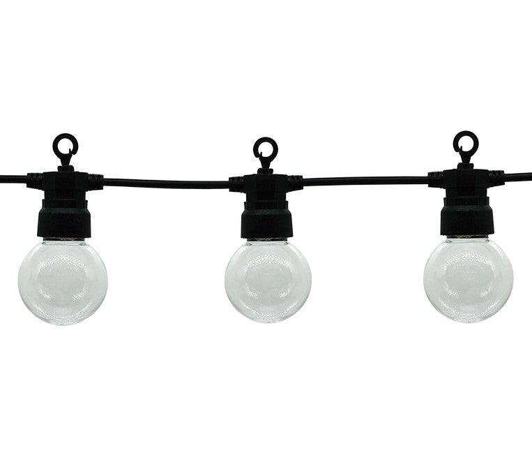 LED Outdoor String Light, Black, 8m, 10Pcs., 3W, Warm Light — image 1