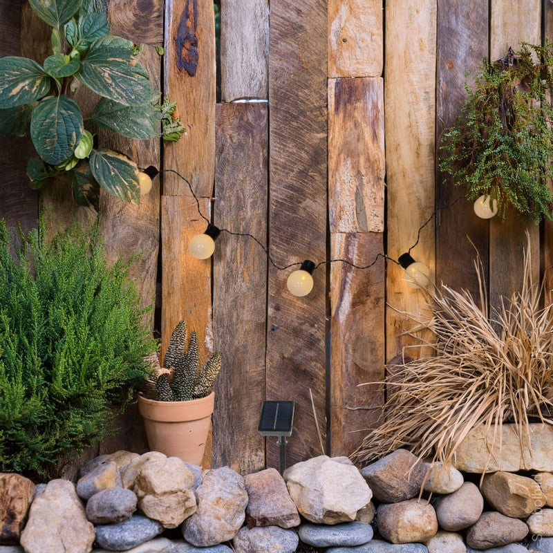 LED Outdoor Solar String Lights, Milky, G50, 7m, 20Pcs., Warm Light — image 3