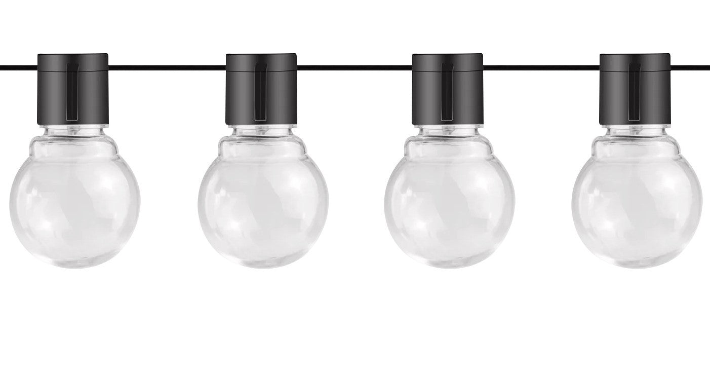 LED Outdoor Solar String Lights, Clear, G50, 7m, 20Pcs., Warm Light — image 1