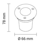 LED Outdoor Built-In Spotlight, 1W, Warm Light — image 4