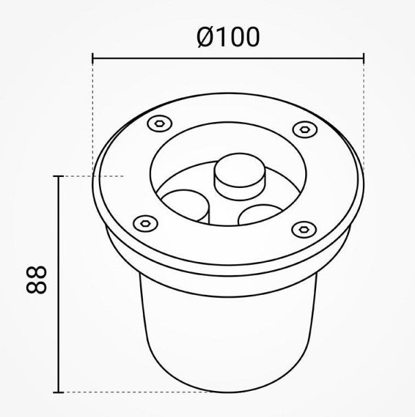 LED Outdoor Built-In Spotlight, 3W, White Light — image 4