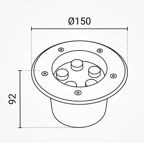 LED Outdoor Built-In Spotlight, 5W, Warm Light — image 4