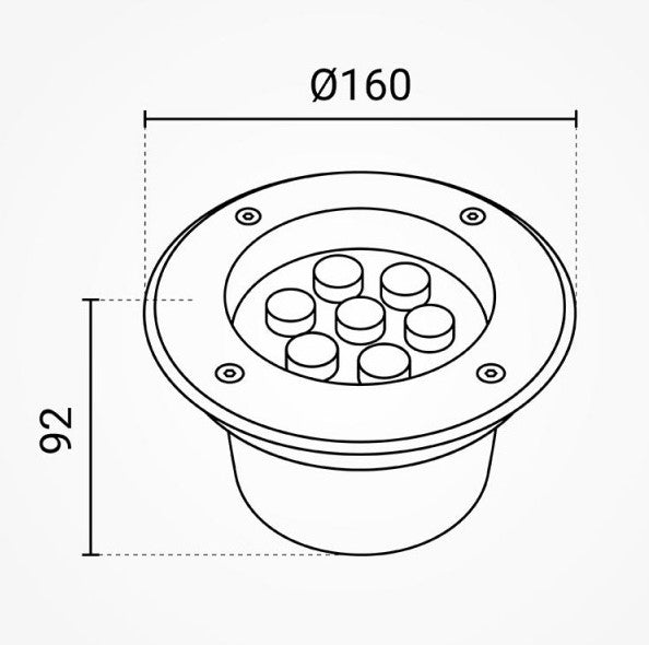 LED Outdoor Built-In Spotlight, 7W, White Light — image 4