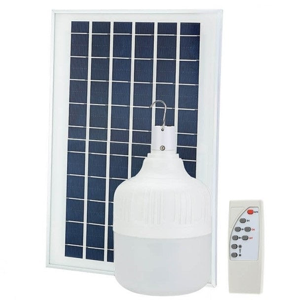 LED Solar Bulb with Solar Panel, 8W, White Light — image 4