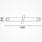 LED Tube T8 18W, 2520Lm, Rotatable, Neutral Light — image 2