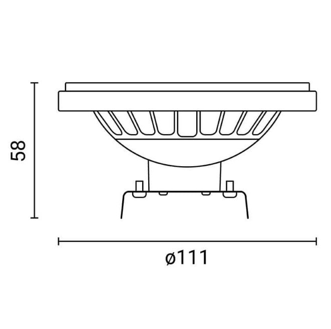 LED Bulb AR111 G53 12W, Neutral Light — image 3