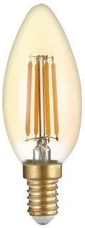 LED Bulb E14 C35 4W, Golden, Warm Light — image 1