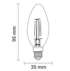 LED Bulb E14 C35 4W, White Light — image 2
