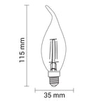 LED Bulb E14 C35 4W, Tip, White Light — image 2