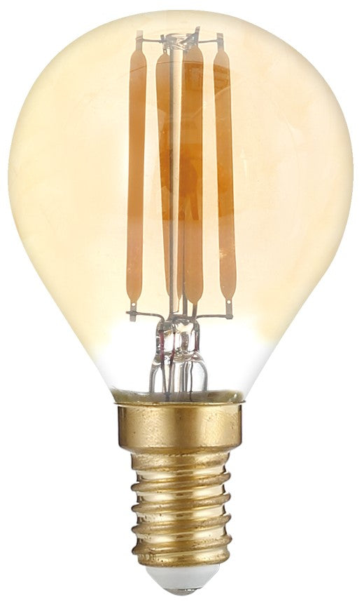 LED Bulb E14 G45 4W, Golden, Warm Light — image 1