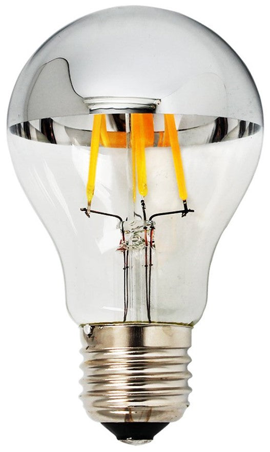 LED Bulb E27 A60 7W, Half Silver, Warm Light — image 1