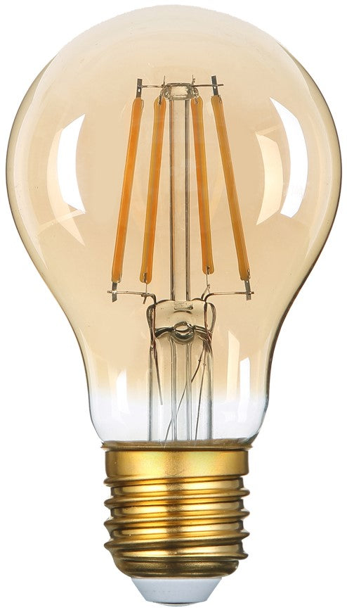 LED Bulb E27 A60 8W, Dimmable, Golden, Warm Light — image 1