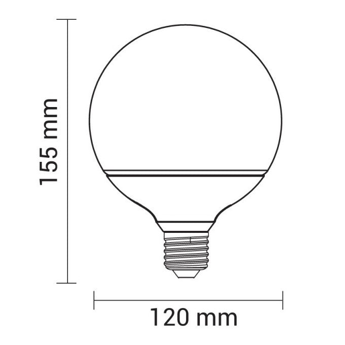 LED Bulb E27 G120 15W, Warm Light — image 2