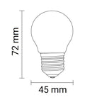 LED Bulb E27 G45 4W, Dimmable, Clear, Warm Light — image 2