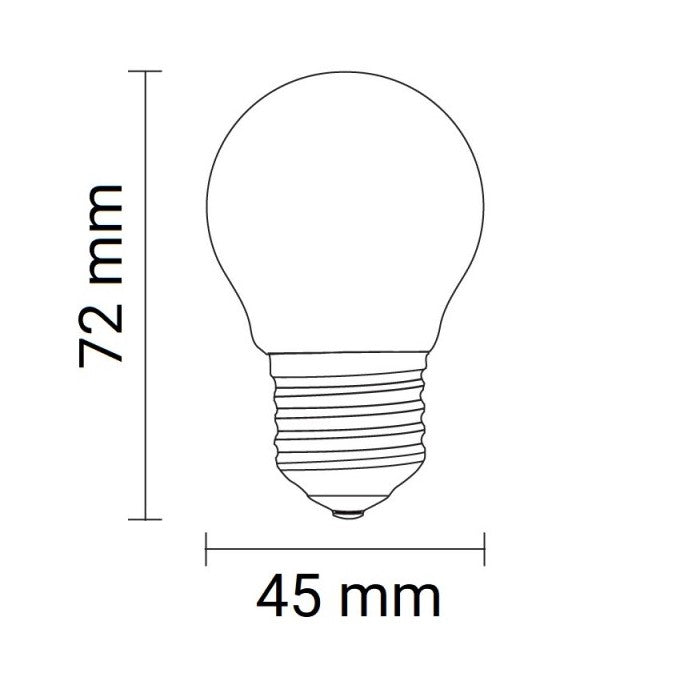 LED Bulb E27 G45 4W, Dimmable, Clear, Warm Light — image 2