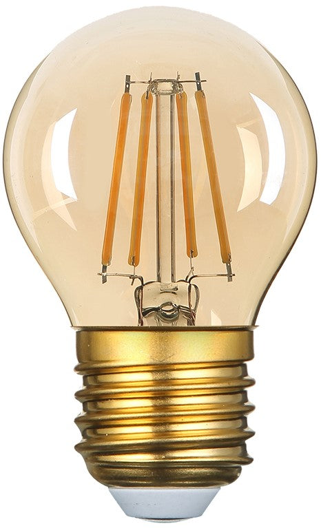 LED Bulb E27 G45 4W, Dimmable, Golden, Warm Light — image 1