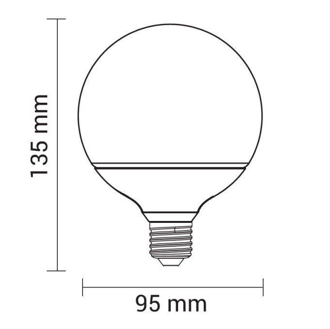 LED Bulb E27 G95 12W, White Light — image 2