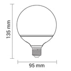 LED Bulb E27 G95 12W, White Light — image 2