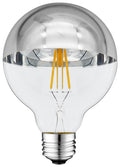 LED Bulb E27 G95 4W, Half Silver, Warm Light — image 1