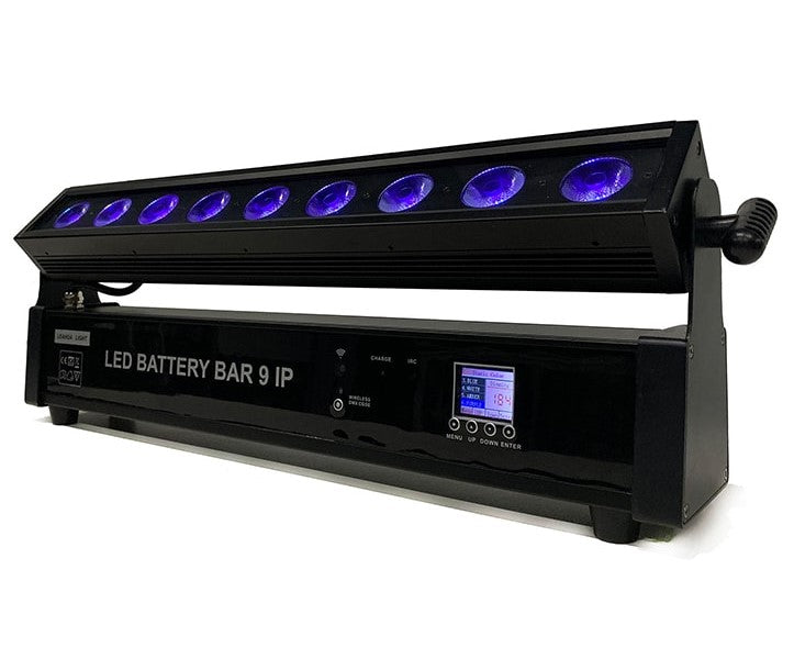 LED Bar Light, 9x10W, RGBA UV, Battery, Remote Control, Waterproof, 6in1 — image 1