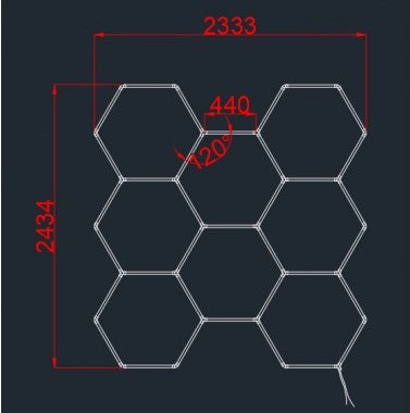 LED Hexagon Lights, 8HEX, 280W, White Light — image 3
