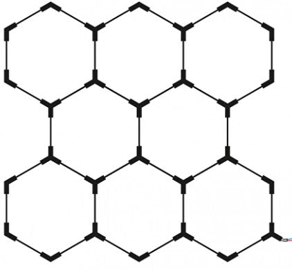 LED Hexagon Lights, 8HEX, 280W, White Light — image 1