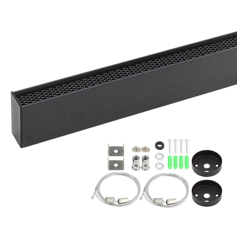 LED Linear Light, 38W, Black Body, CCT, Honey Comb Reflector — image 4
