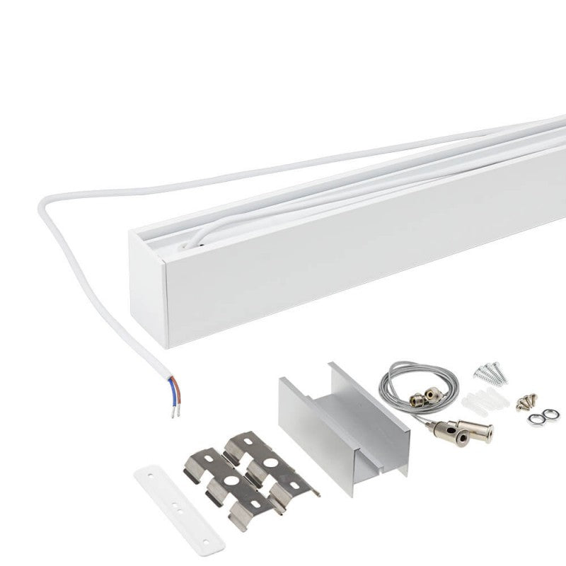 LED Linear Suspended Light, Linkable, 40W, White Body, 5 Years Warranty, White Light — image 3