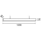 LED Linear Suspended Light, Linkable, 40W, White Body, 5 Years Warranty, White Light — image 4