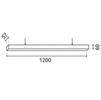 LED Linear Suspended Light, 40W, White Body, 3 Years Warranty, White Light — image 4