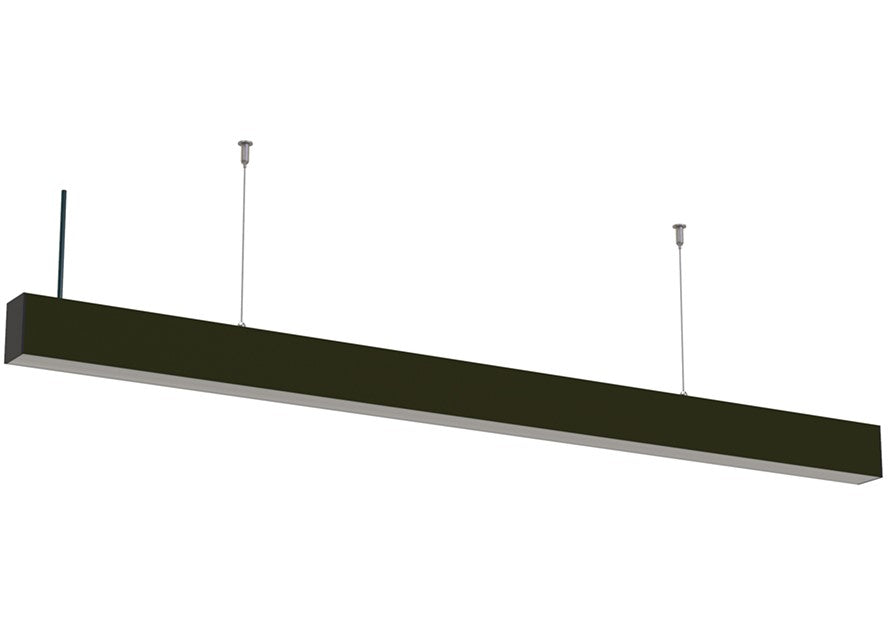 LED Linear Suspended Light, Linkable, 40W, Black Body, 5 Years Warranty, White Light — image 1