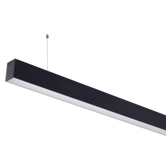 LED Linear Suspended Light, Linkable, 40W, Black Body, 5 Years Warranty, Neutral Light — image 2