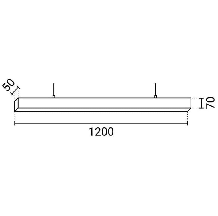 LED Linear Suspended Light, Linkable, 40W, Black Body, 5 Years Warranty, Neutral Light — image 4