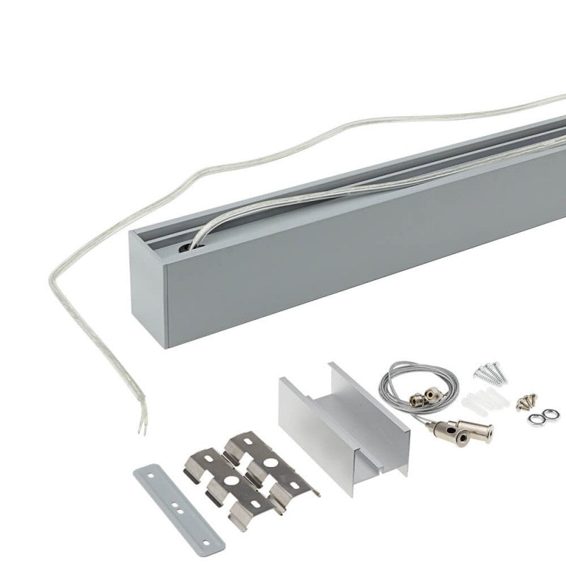 LED Linear Suspended Light, Linkable, 40W, Silver Body, 5 Years Warranty, White Light — image 3