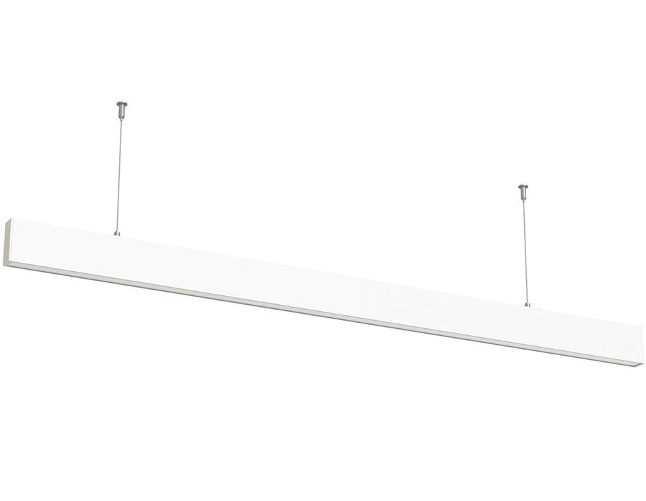 LED Linear Suspended Light, UP-Down, Non-Linkable, 50W, White Body, Neutral Light — image 1