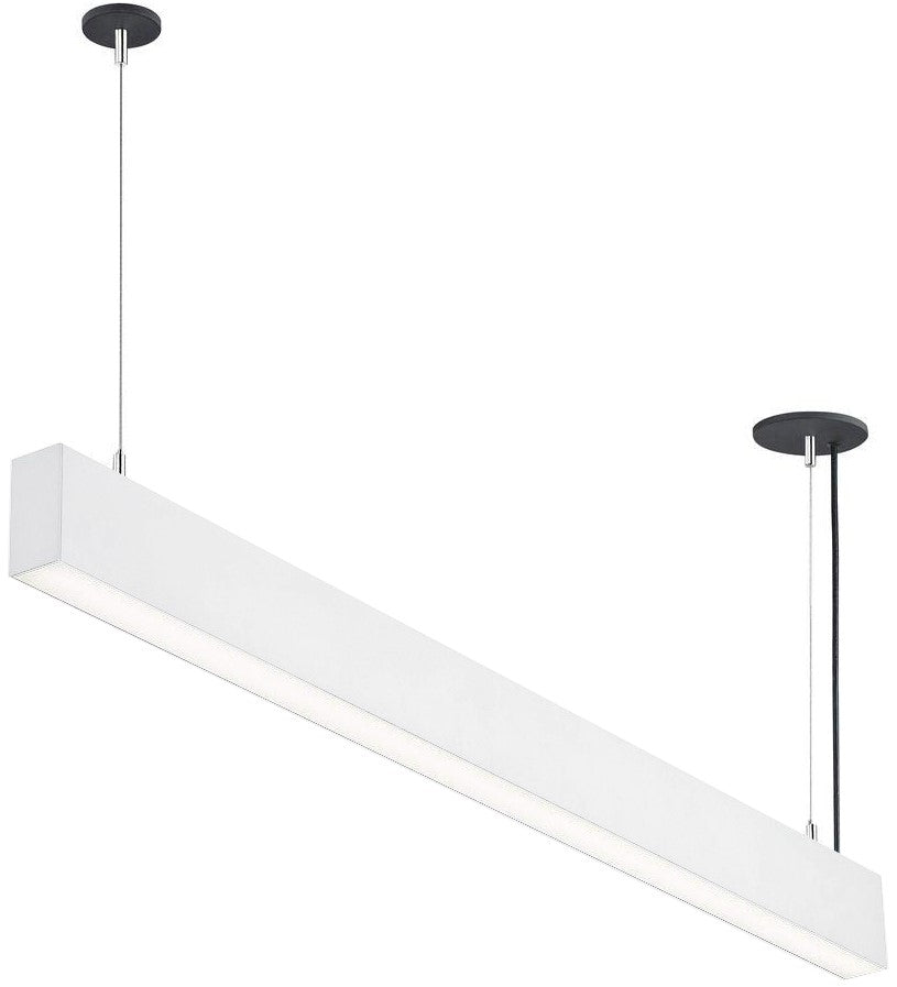 LED Linear Suspended Light, Linkable, 50W, White Body, Neutral Light — image 1