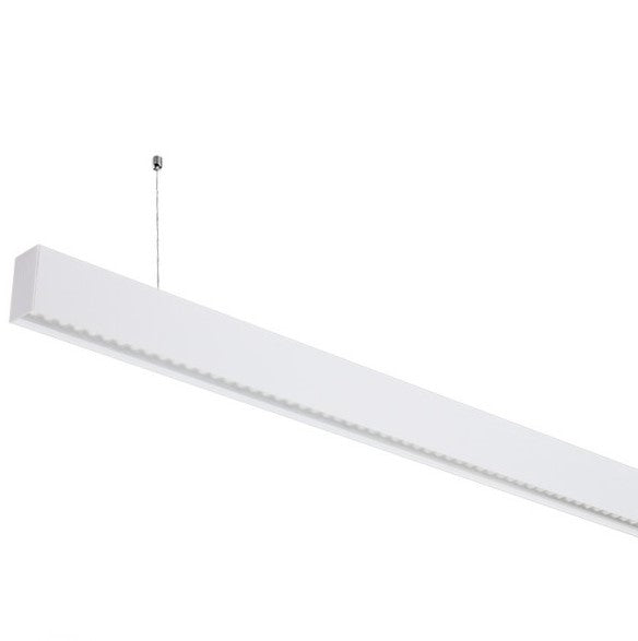 LED Linear Suspended Light, Linkable, 50W, White Body, Neutral Light — image 2
