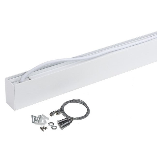 LED Linear Suspended Light, Linkable, 50W, White Body, Neutral Light — image 3